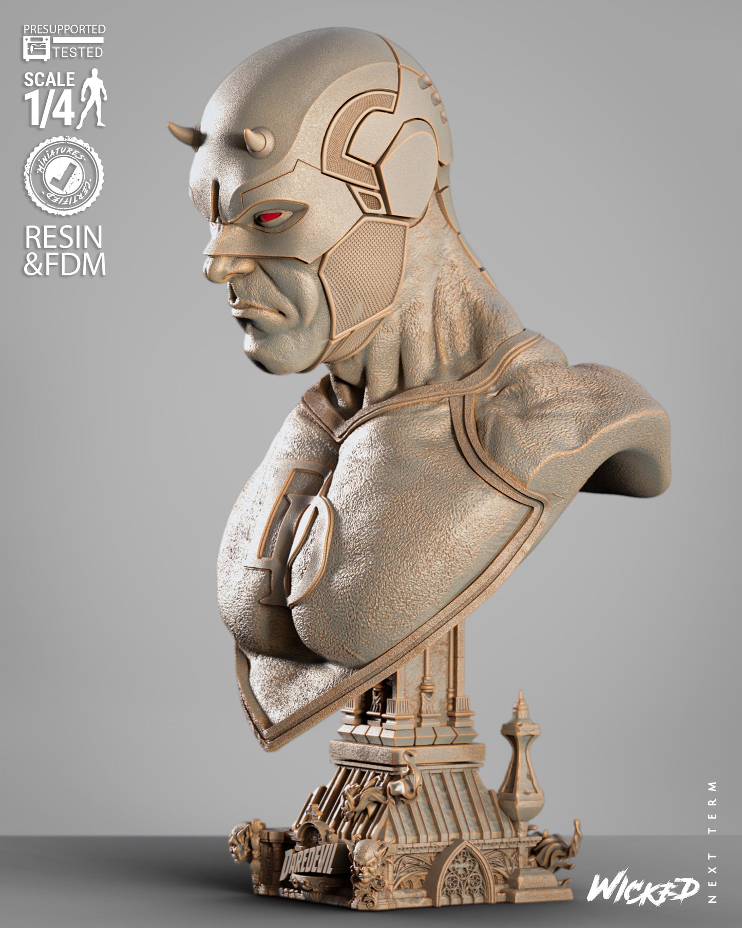 Wicked Movies Daredevil Portrait Bust Sculpture