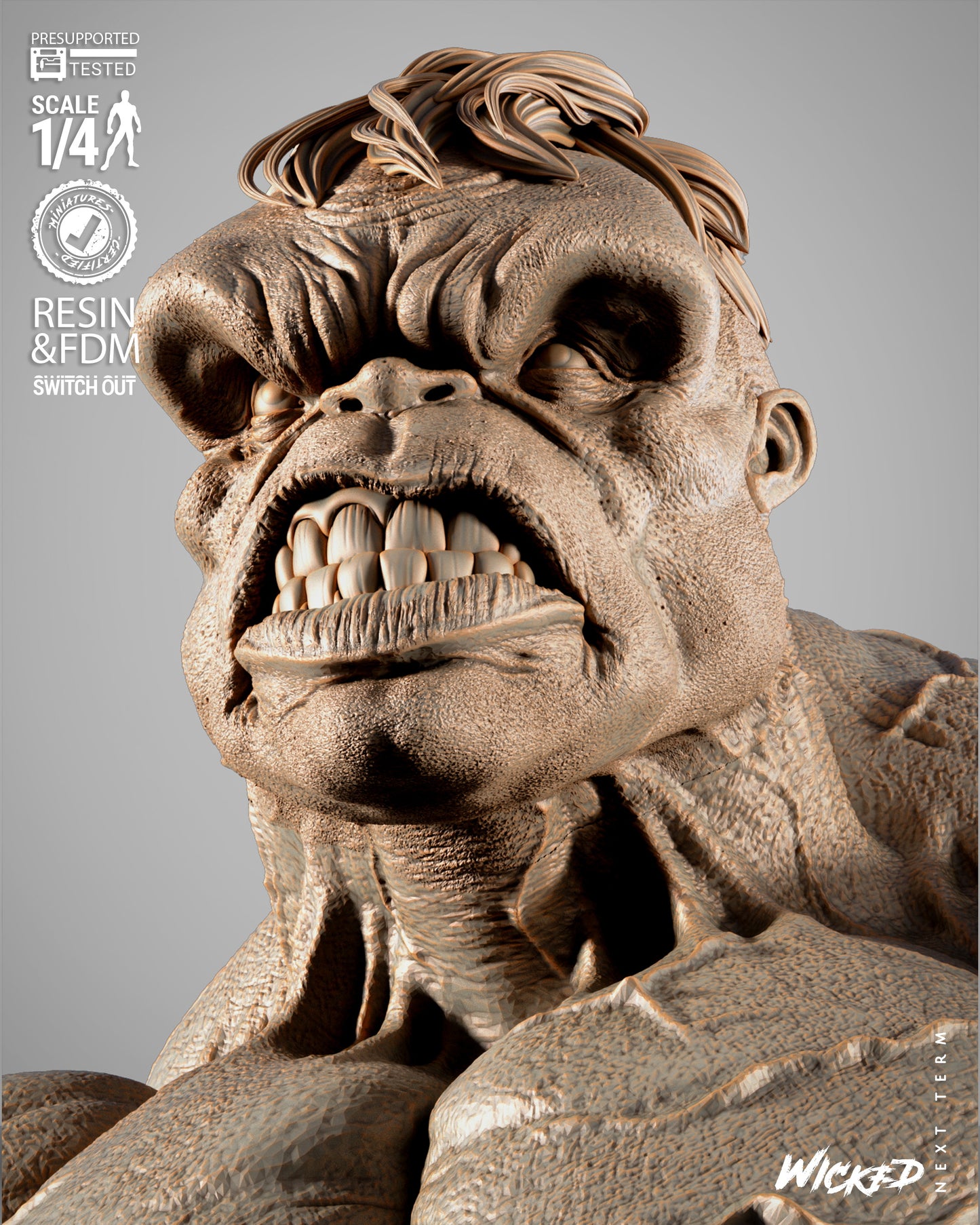 Wicked Marvel Hulk 1:4 2025 Portrait Bust Sculpture