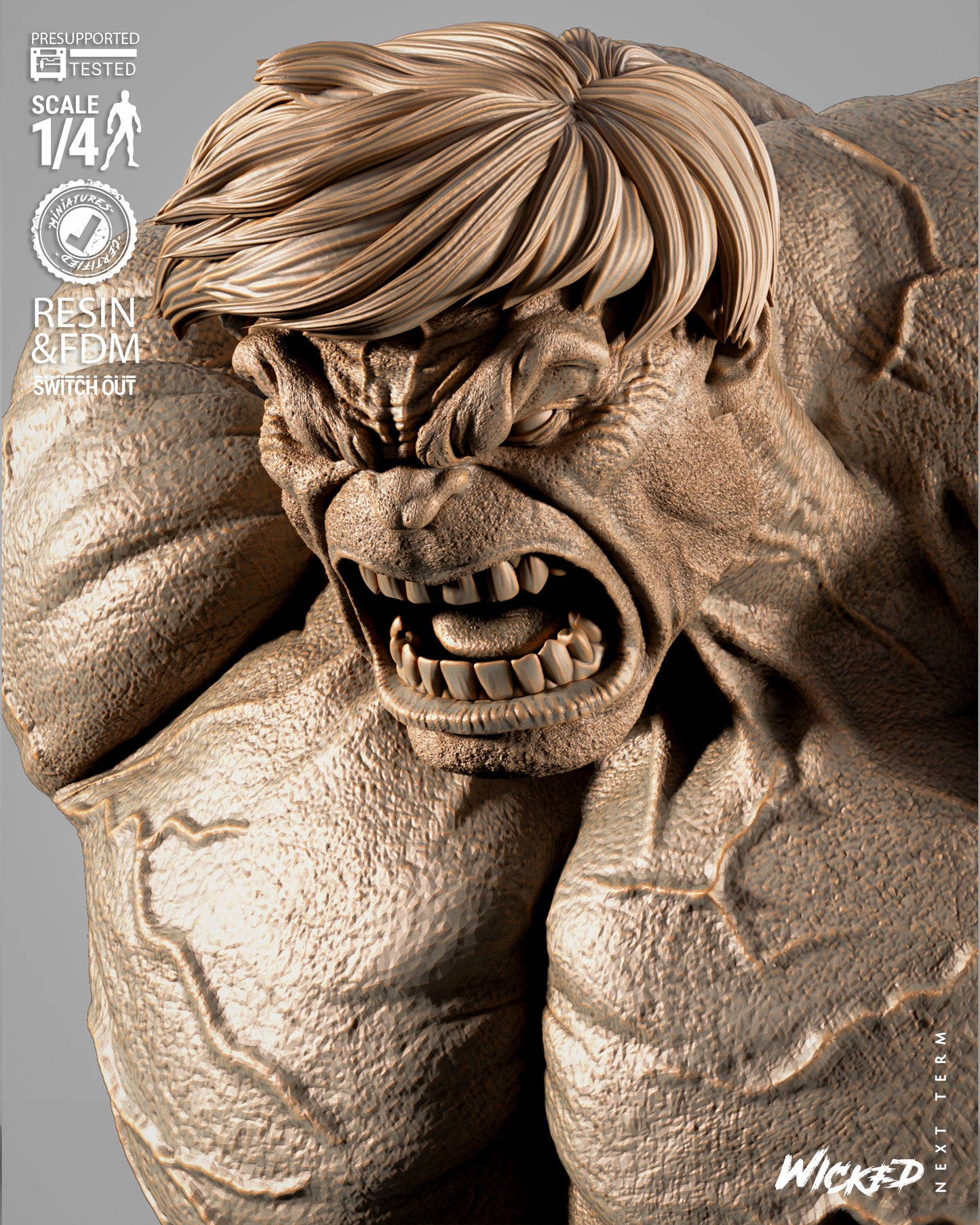 Wicked Marvel Hulk 1:4 2025 Portrait Bust Sculpture