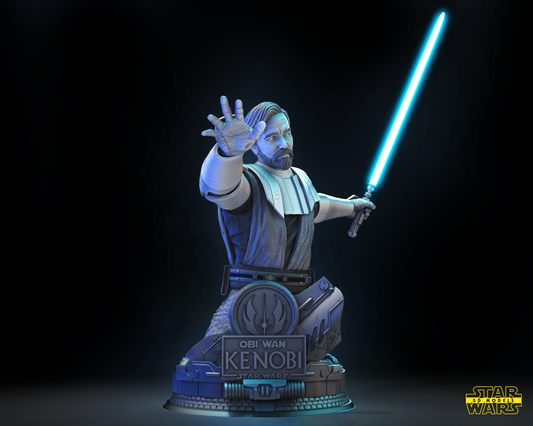 Obi Wan Kenobi (Clone Wars) Bust Sculpture - Star Wars 3D Models