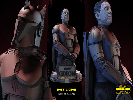 Moff Gideon Bust Sculpture - Star Wars 3D Models