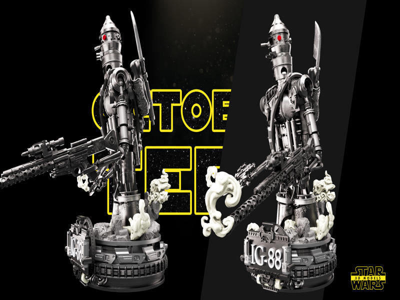 IG-88 Bust Sculpture - Star Wars 3D Models