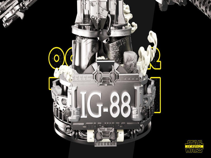 IG-88 Bust Sculpture - Star Wars 3D Models