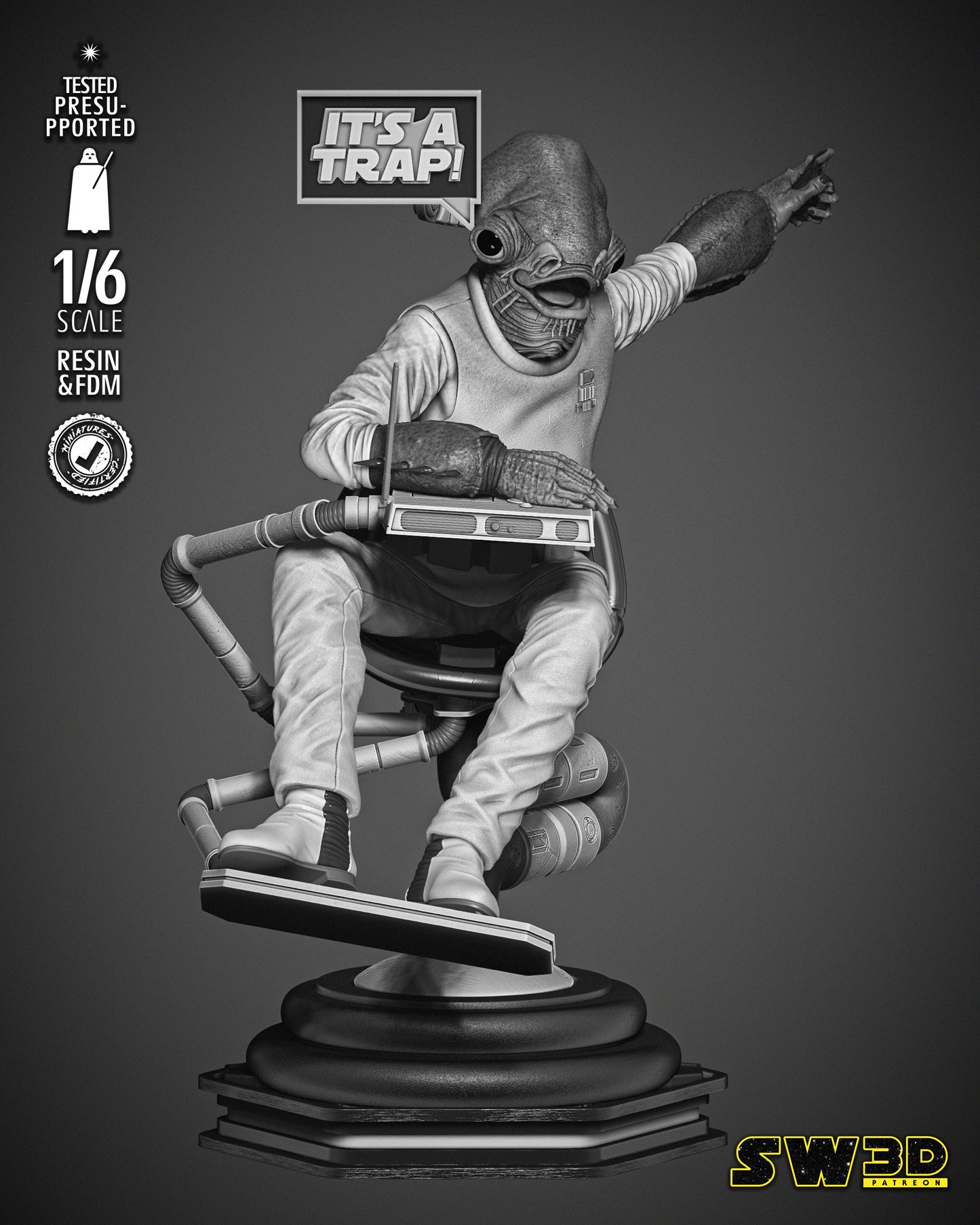 Ackbar Admiral Sculpture - Star Wars 3D Models