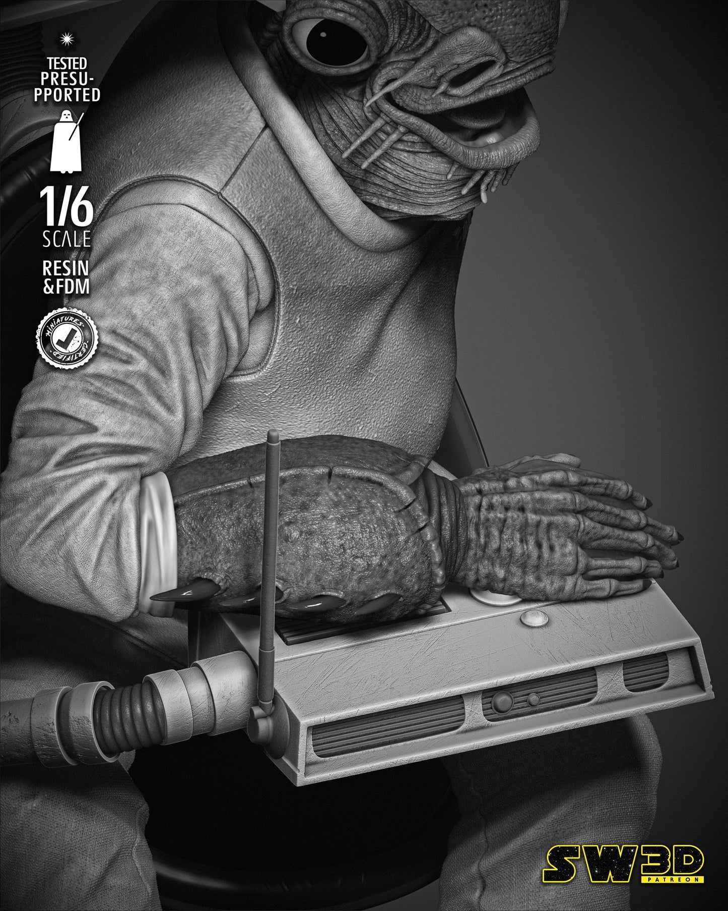 Ackbar Admiral Sculpture - Star Wars 3D Models