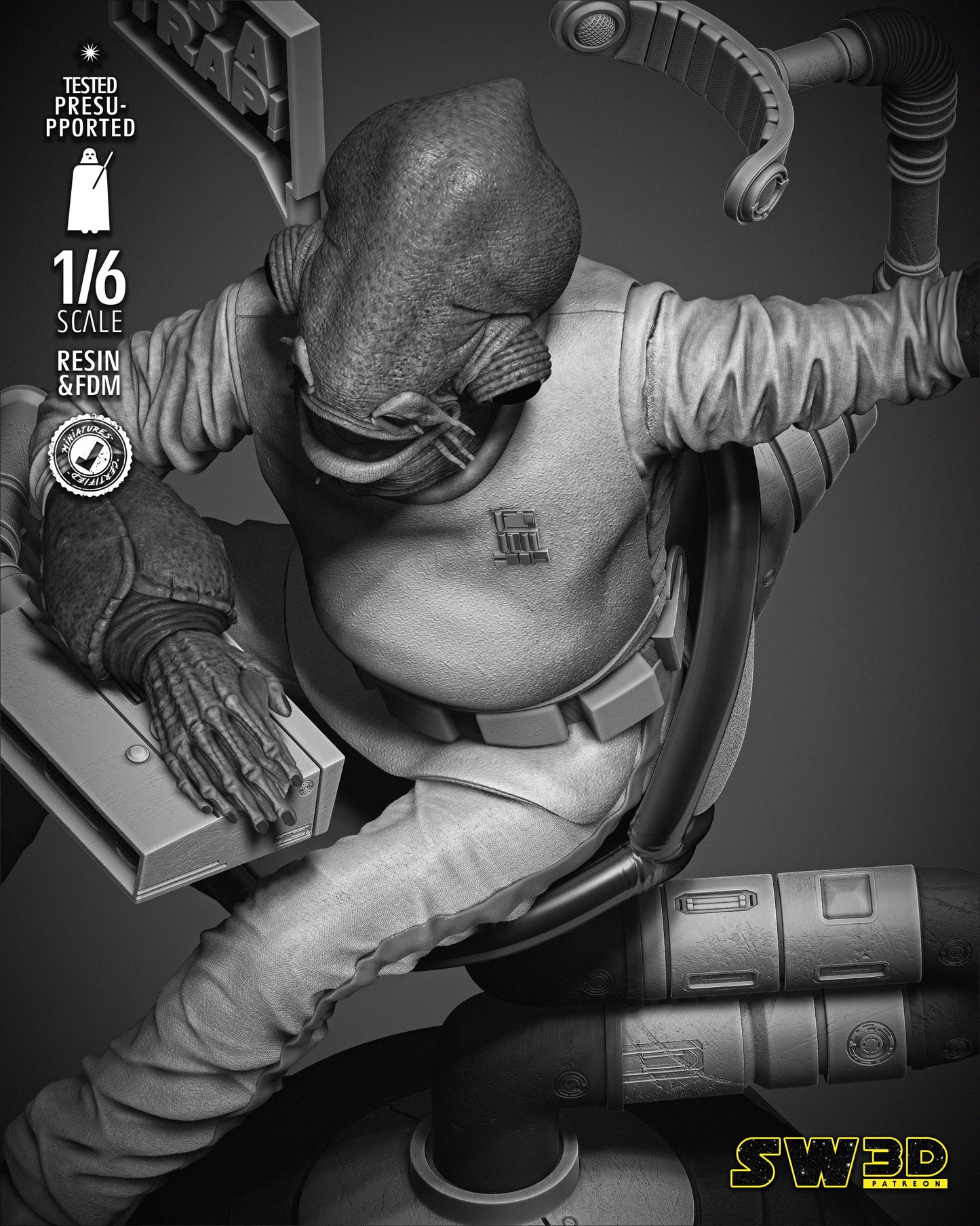 Ackbar Admiral Sculpture - Star Wars 3D Models