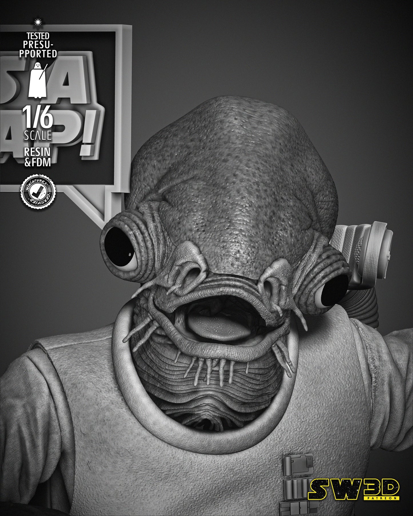 Ackbar Admiral Sculpture - Star Wars 3D Models