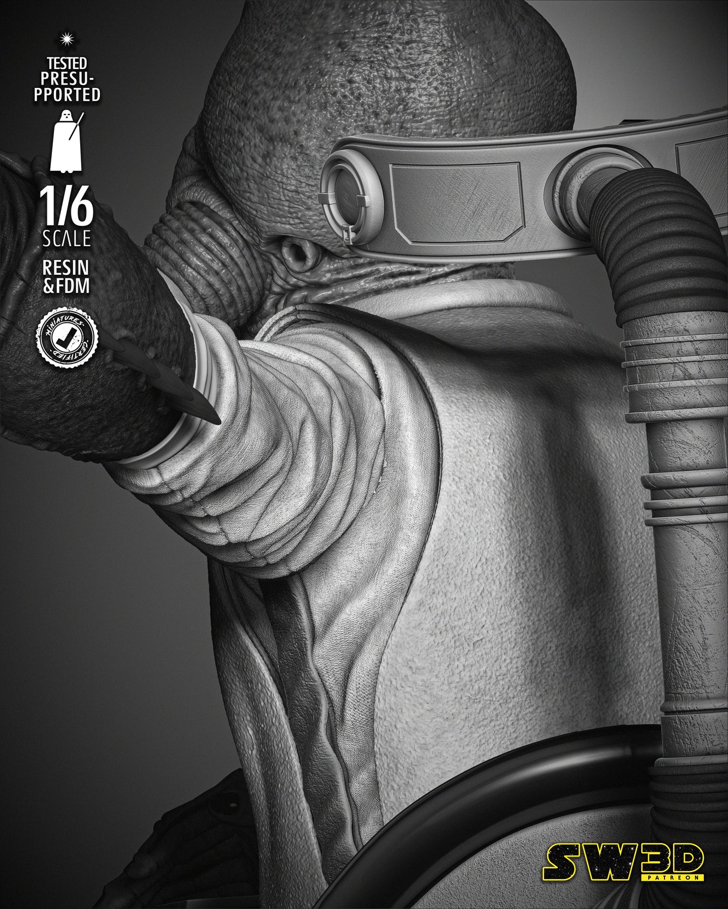 Ackbar Admiral Sculpture - Star Wars 3D Models