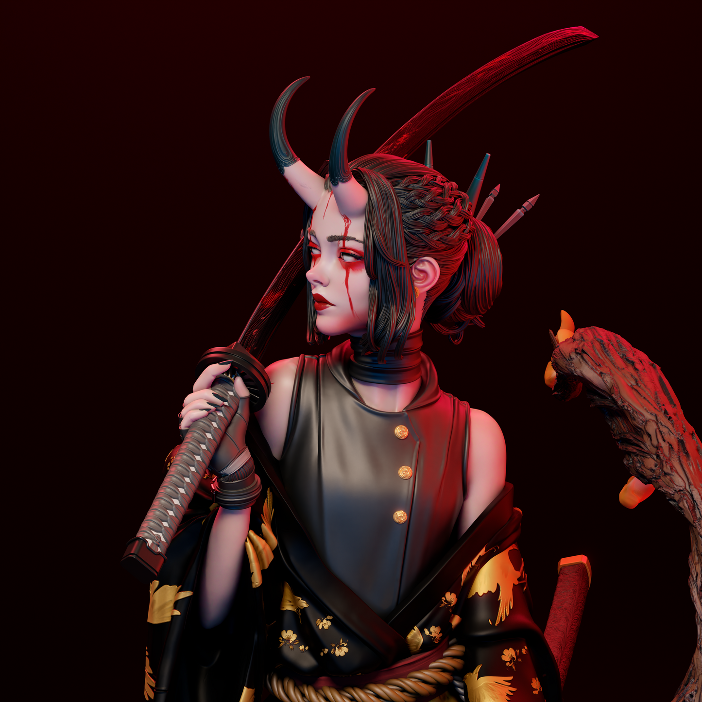 Oni Anime Figure Sculpture