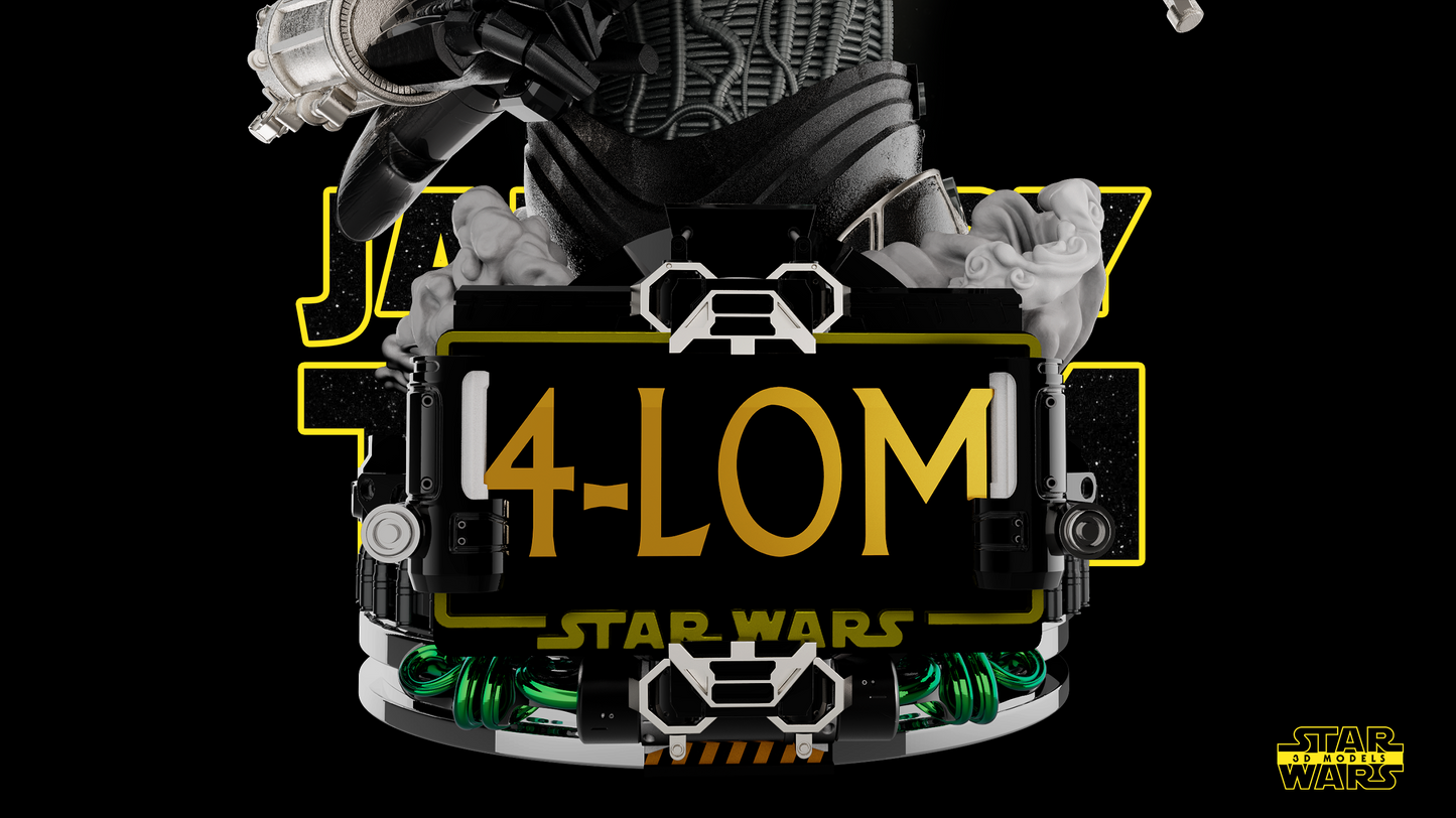 4-LOM Bust Sculpture - Star Wars 3D Models