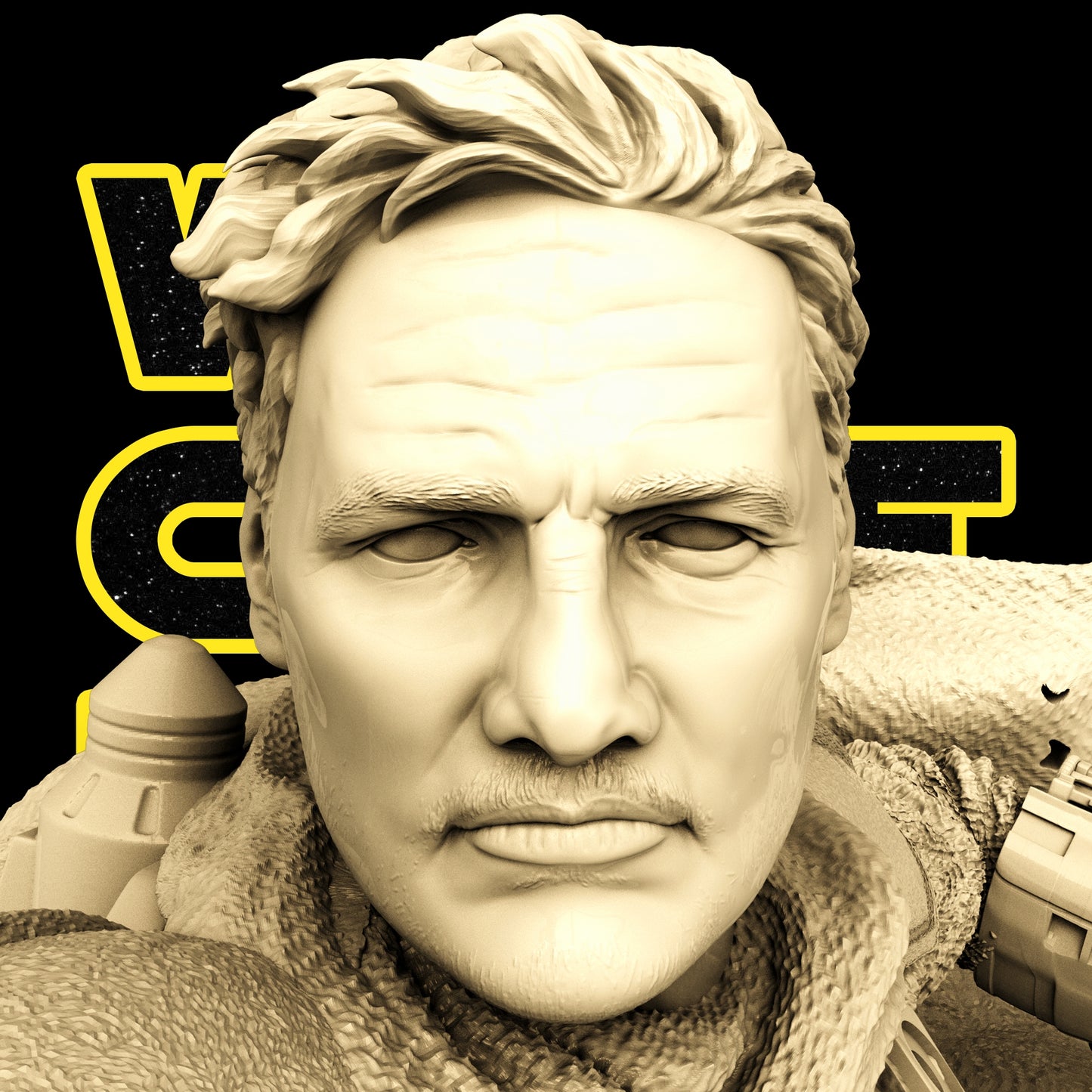 Mandalorian Bust Sculpture - Star Wars 3D Models