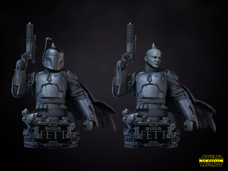 Aurra Sing Bust Sculpture - Star Wars 3D Models