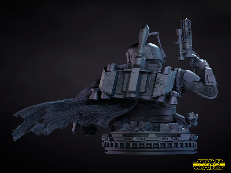 Aurra Sing Bust Sculpture - Star Wars 3D Models