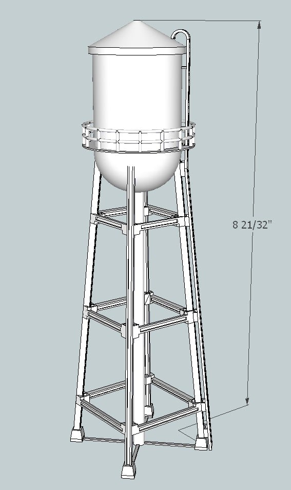 HO & O Scale Water Tower
