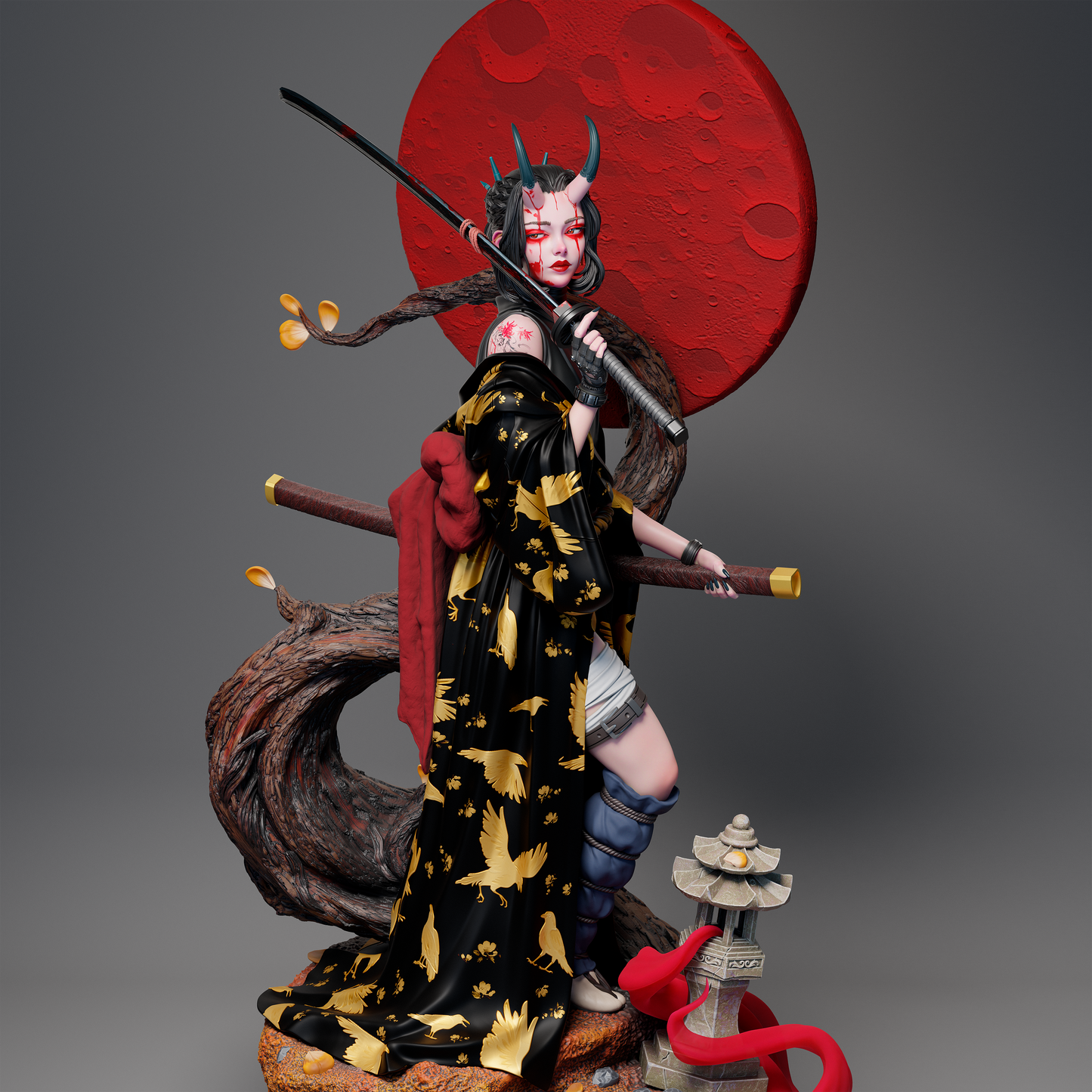 Oni Anime Figure Sculpture